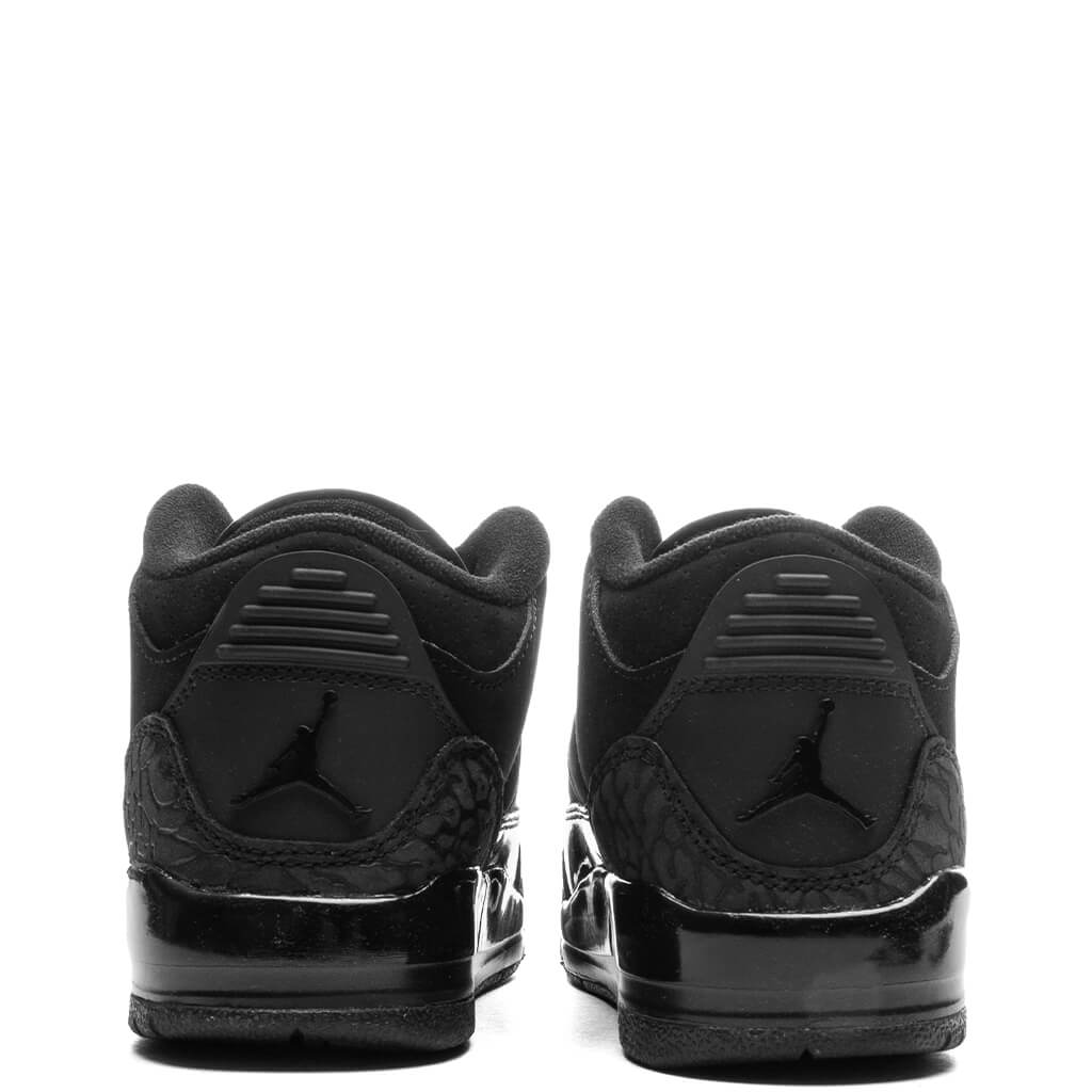 Air Jordan 3 Retro 'Black Cat' (PS) - Black/Dark Charcoal/White
