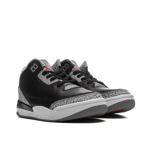 Air Jordan 3 Retro (PS) 'Black Cement' - Black/Fire Red/Cement Grey/Summit White