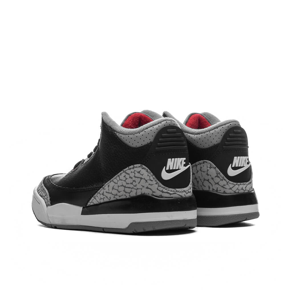 Air Jordan 3 Retro (PS) 'Black Cement' - Black/Fire Red/Cement Grey/Summit White