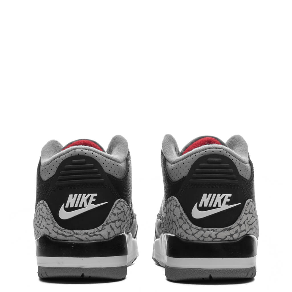 Air Jordan 3 Retro (PS) 'Black Cement' - Black/Fire Red/Cement Grey/Summit White