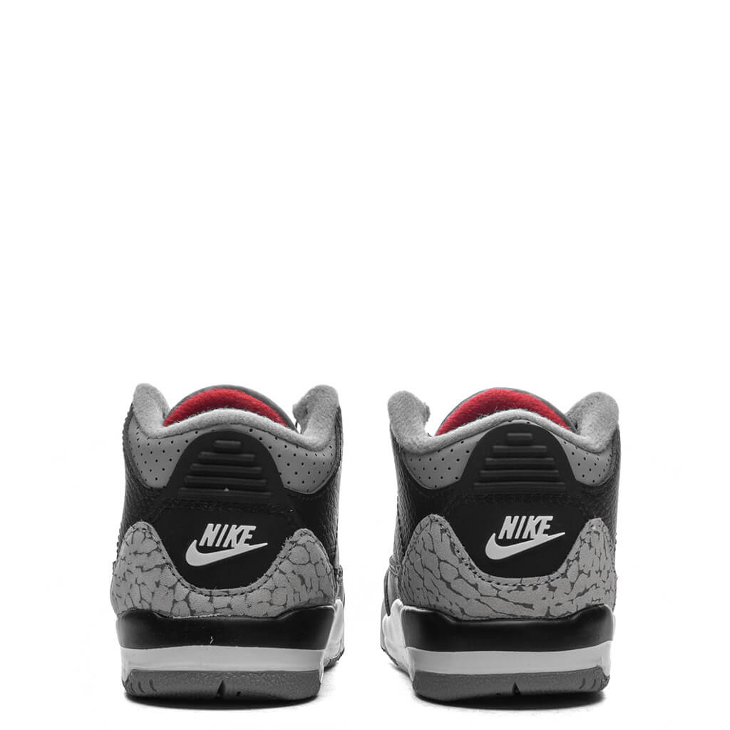 Air Jordan 3 Retro (TD) 'Black Cement' - Black/Fire Red/Cement Grey/Summit White