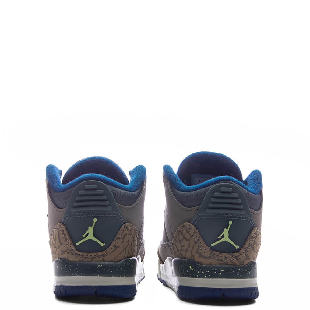 Air Jordan 3 Retro 'We Outside' (TD) - Olive Grey/Green Abyss/Khaki