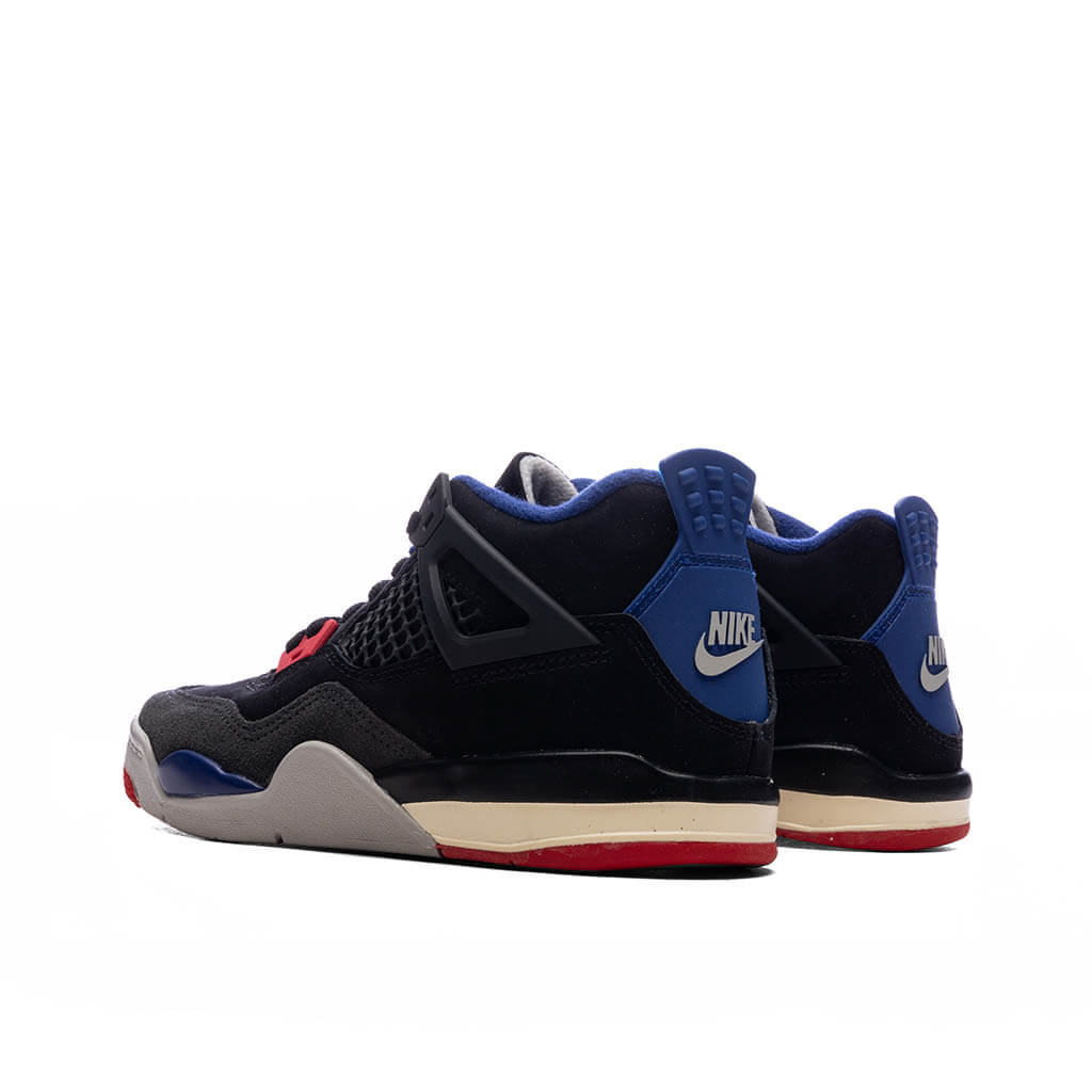Air Jordan 4 Retro 'Rare Air' (PS) - Black/Fire Red/Deep Royal Blue