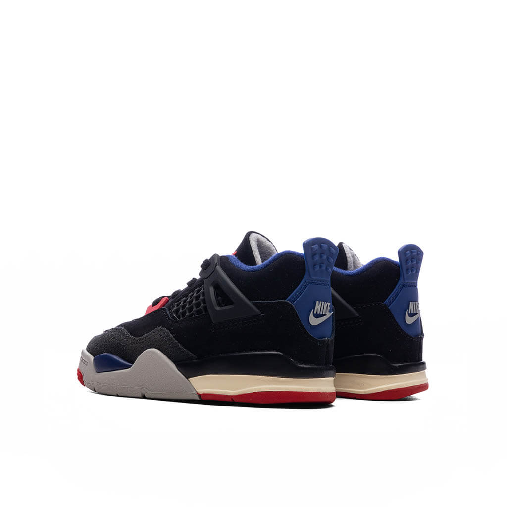 Air Jordan 4 Retro 'Rare Air' (TD) - Black/Fire Red/Deep Royal Blue