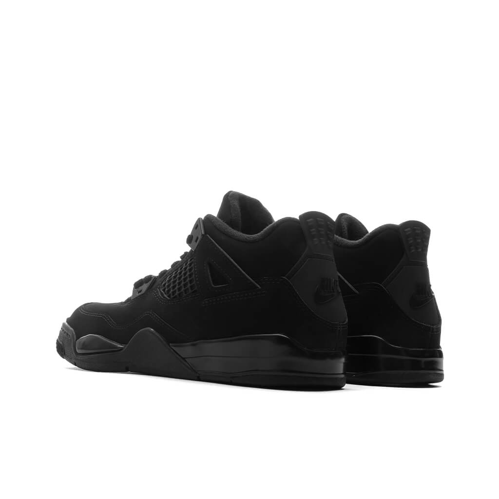 Air Jordan 4 Retro 'Black Cat' (PS) - Black/Light Graphite