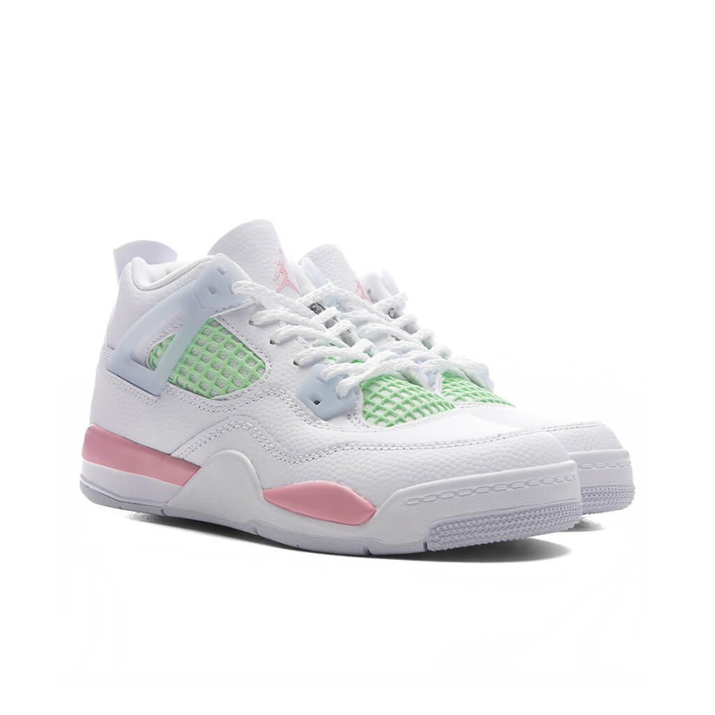 Air Jordan 4 Retro 'Valentine's Day' (PS) - White/Medium Soft Pink/Half Blue