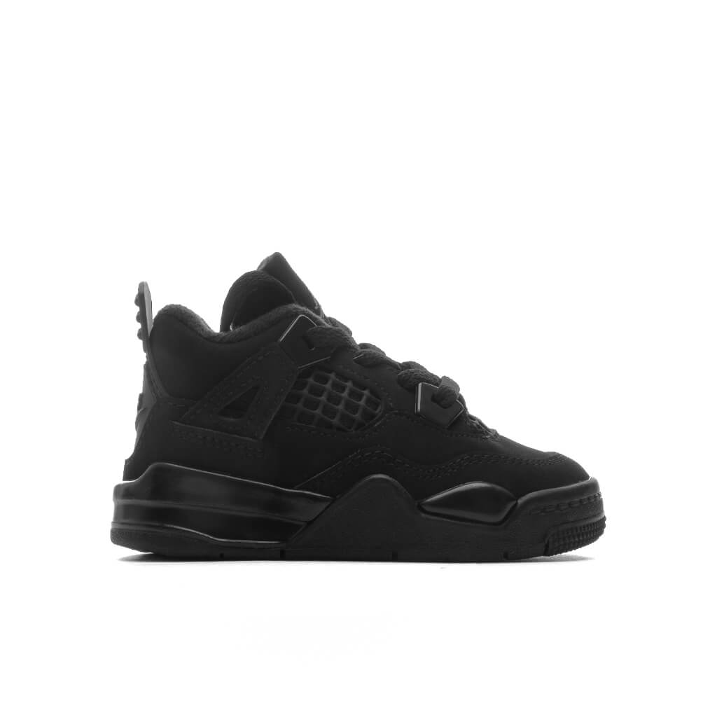 Air Jordan 4 Retro 'Black Cat' (TD) - Black/Light Graphite