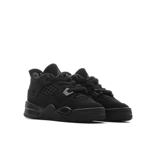 Air Jordan 4 Retro 'Black Cat' (TD) - Black/Light Graphite