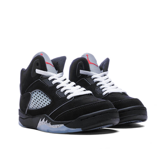 Air Jordan 5 Retro OG 'Black Metallic Reimagined' (PS) - Black/White/Metallic Silver/Fire Red
