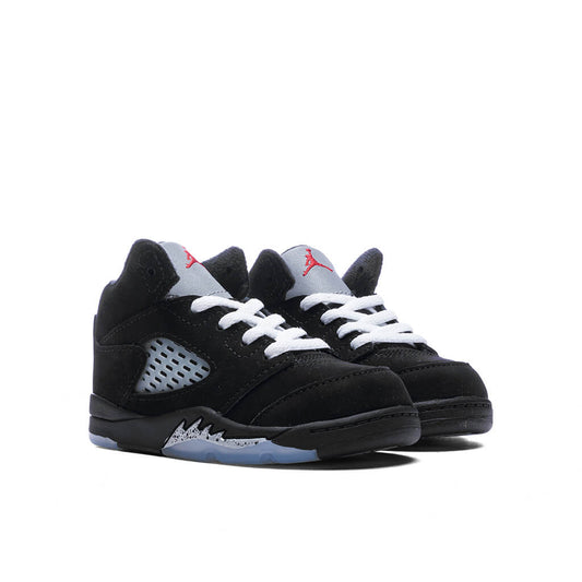 Air Jordan 5 Retro OG 'Black Metallic Reimagined' (TD) - Black/White/Metallic Silver/Fire Red
