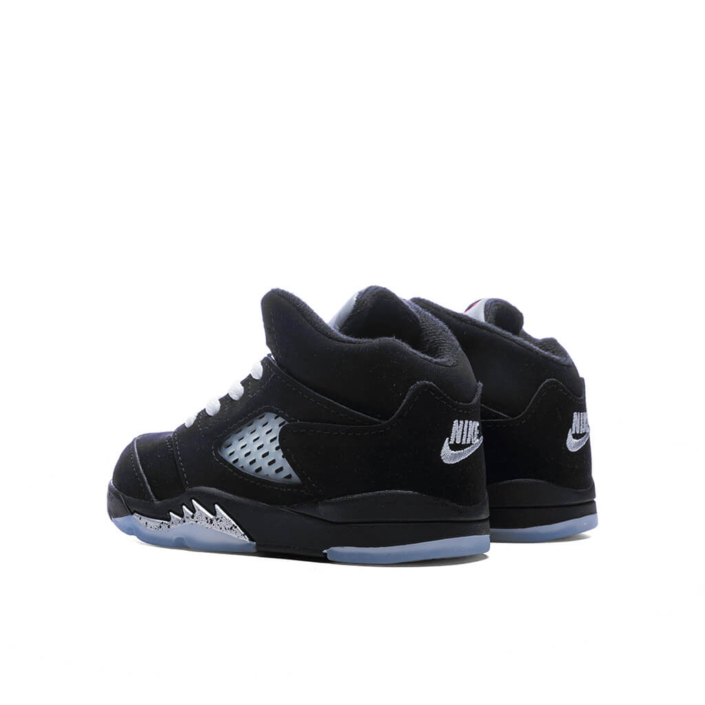 Air Jordan 5 Retro OG 'Black Metallic Reimagined' (TD) - Black/White/Metallic Silver/Fire Red