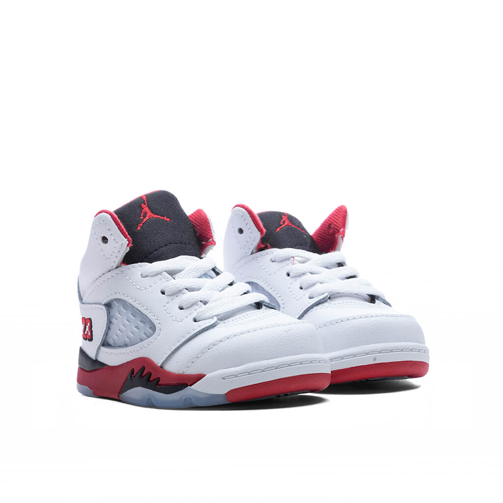 Air Jordan 5 Retro OG Fire Red 'Black Tongue' (TD) - White/Fire Red/Black