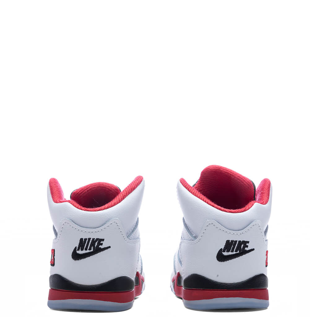 Air Jordan 5 Retro OG Fire Red 'Black Tongue' (TD) - White/Fire Red/Black