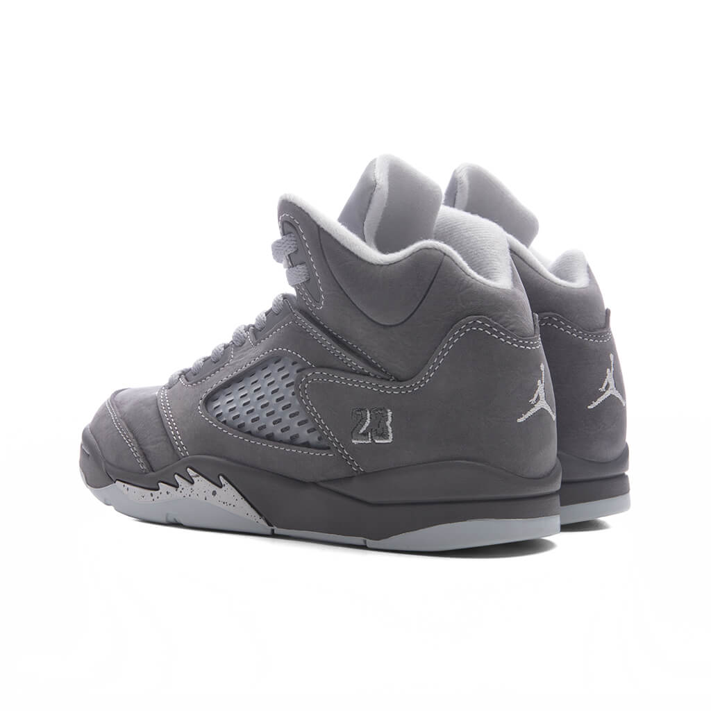 Air Jordan 5 Retro 'Wolf Grey' (PS) - Light Graphite/White/Wolf Grey