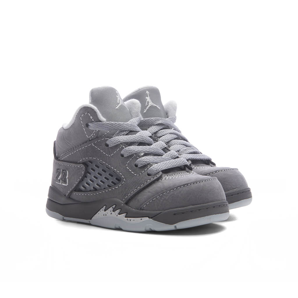 Air Jordan 5 Retro 'Wolf Grey' (TD) - Light Graphite/White/Wolf Grey