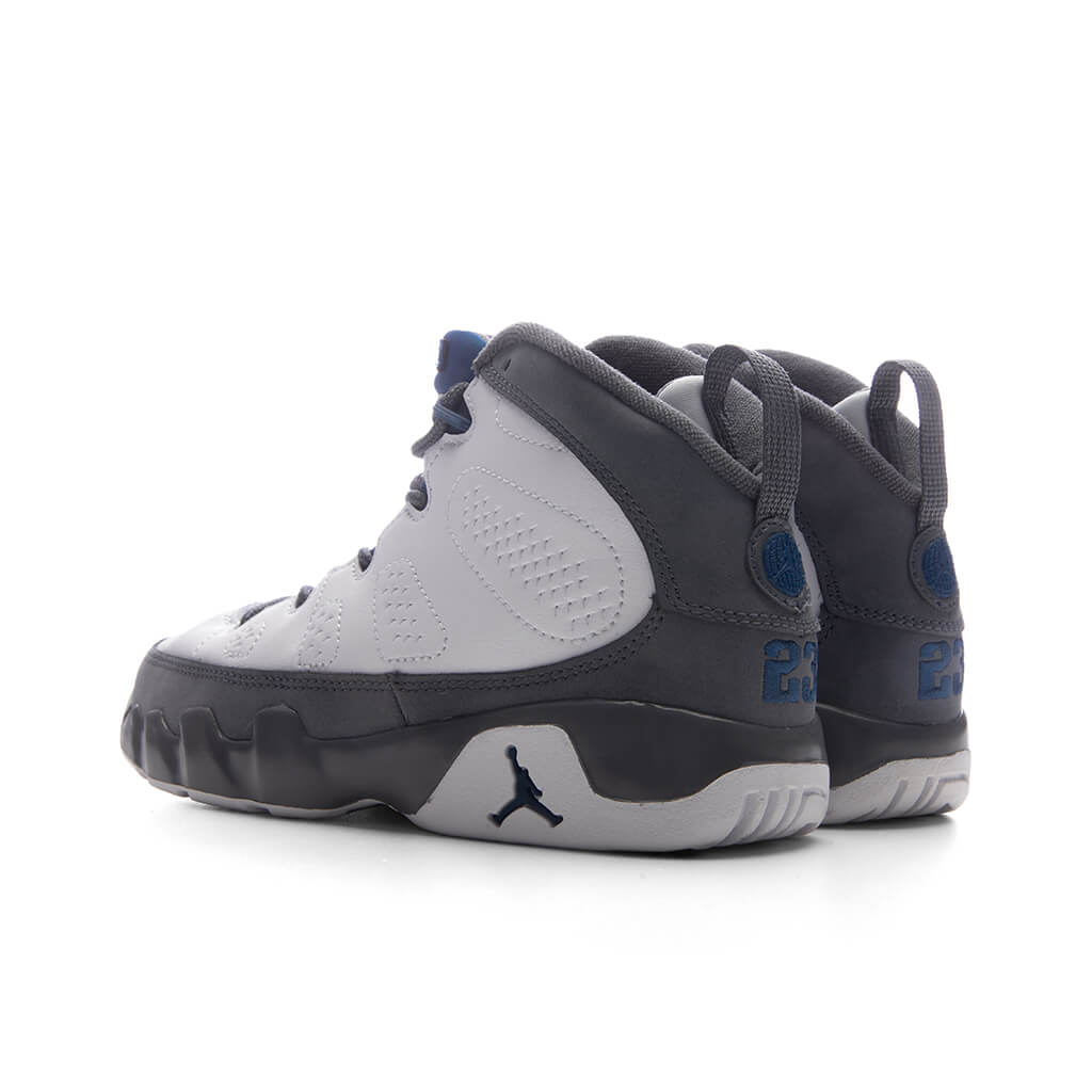 Air Jordan 9 Retro 'Flint Grey' (PS) - White/French Blue/Flint Grey