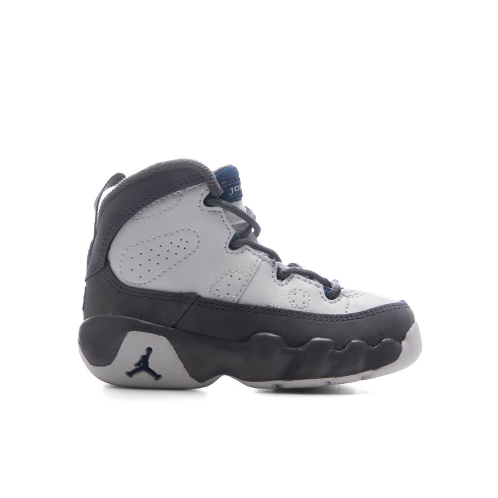 Air Jordan 9 Retro 'Flint Grey' (TD) - White/French Blue/Flint Grey