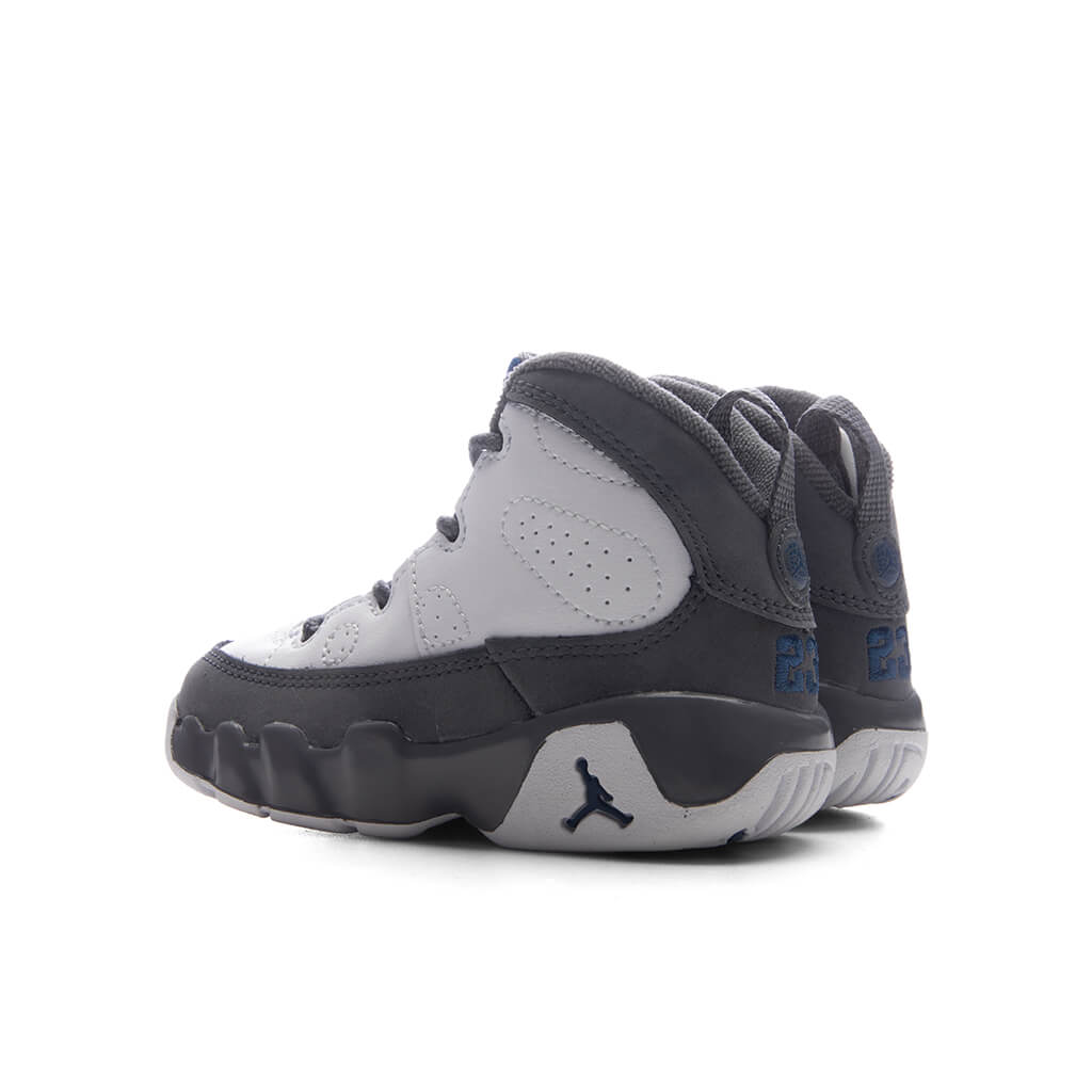 Air Jordan 9 Retro 'Flint Grey' (TD) - White/French Blue/Flint Grey