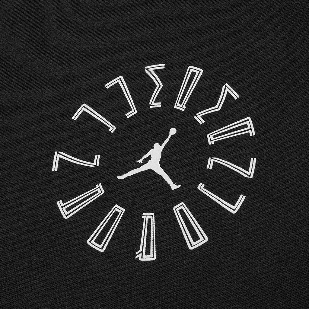 AJ11 Graphic Fleece Pullover Hoodie - Black/Reflective Silver