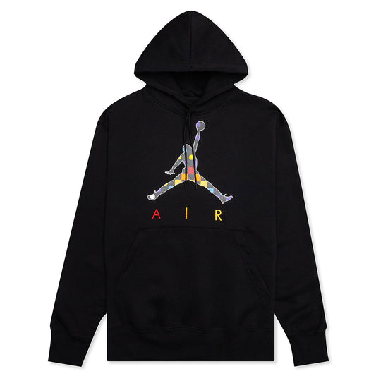 AJ3 Graphic Fleece Hoodie - Black
