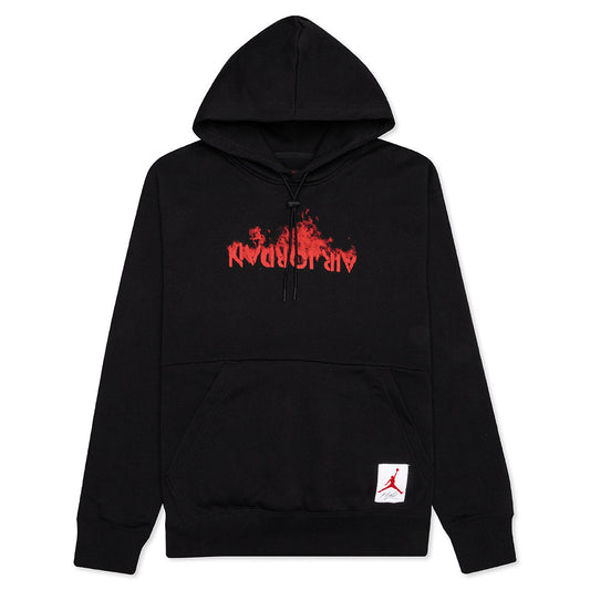 AJ4 FLC Pullover Hoodie - Black/University Red