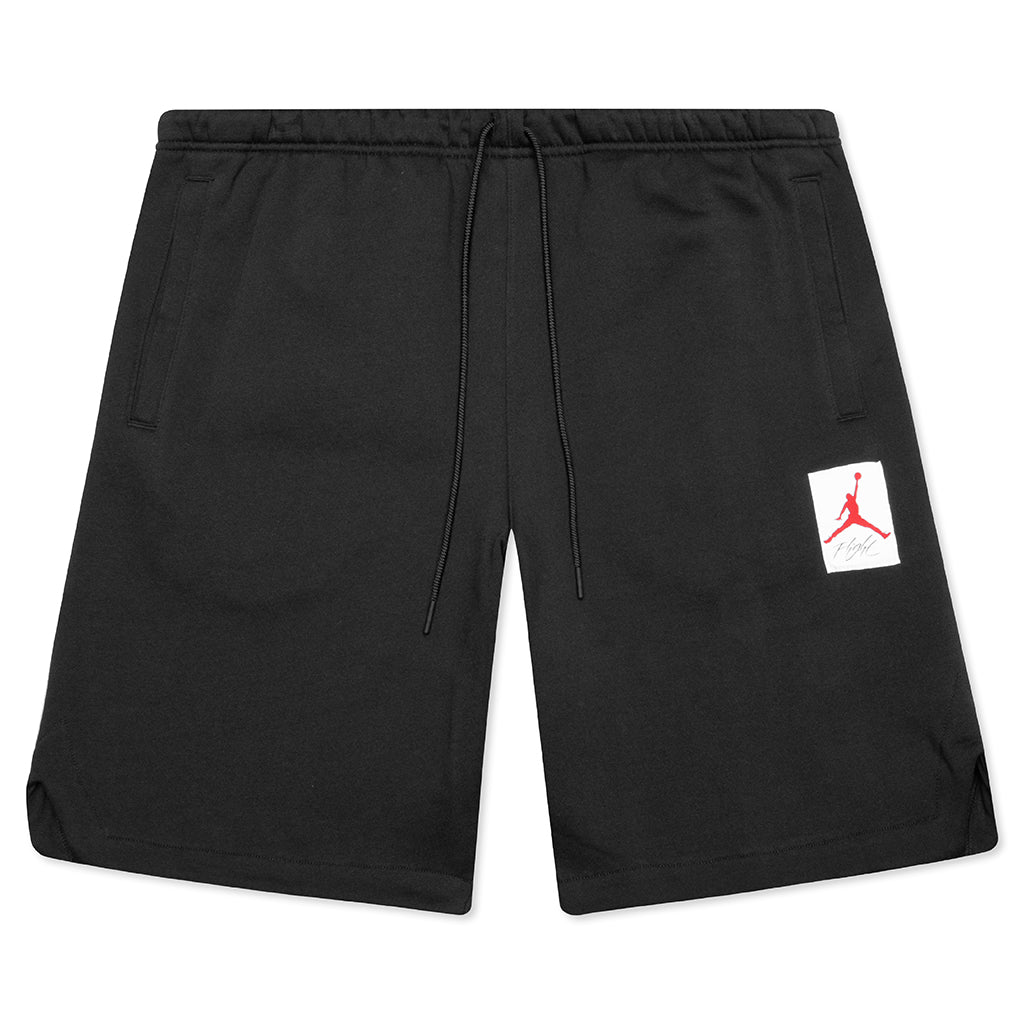 AJ4 Graphic Fleece Shorts - Black