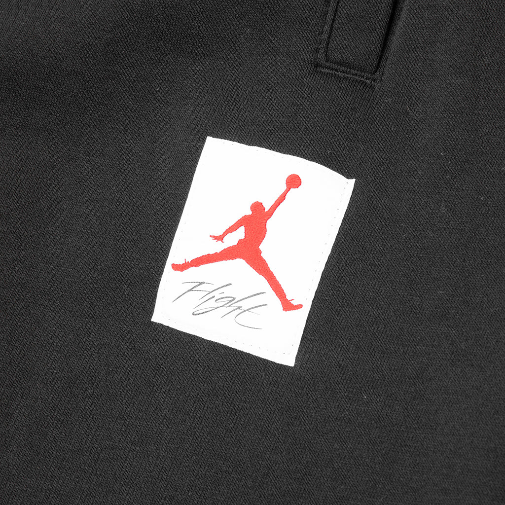 AJ4 Graphic Fleece Shorts - Black