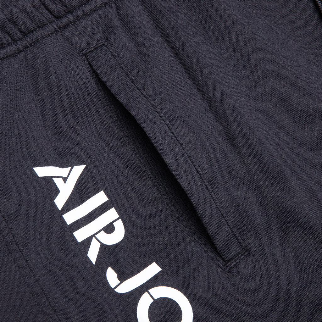 AJ4 Graphic Fleece Shorts - Black