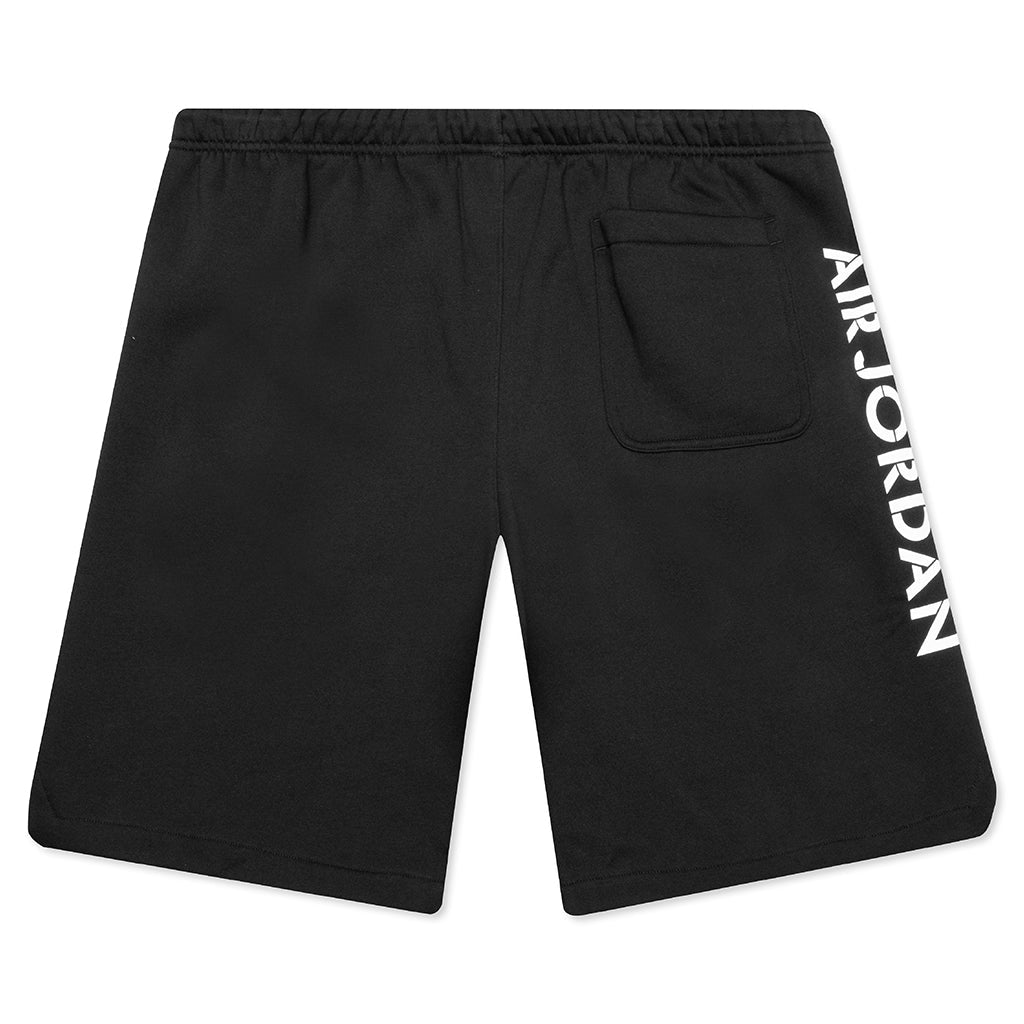 AJ4 Graphic Fleece Shorts - Black