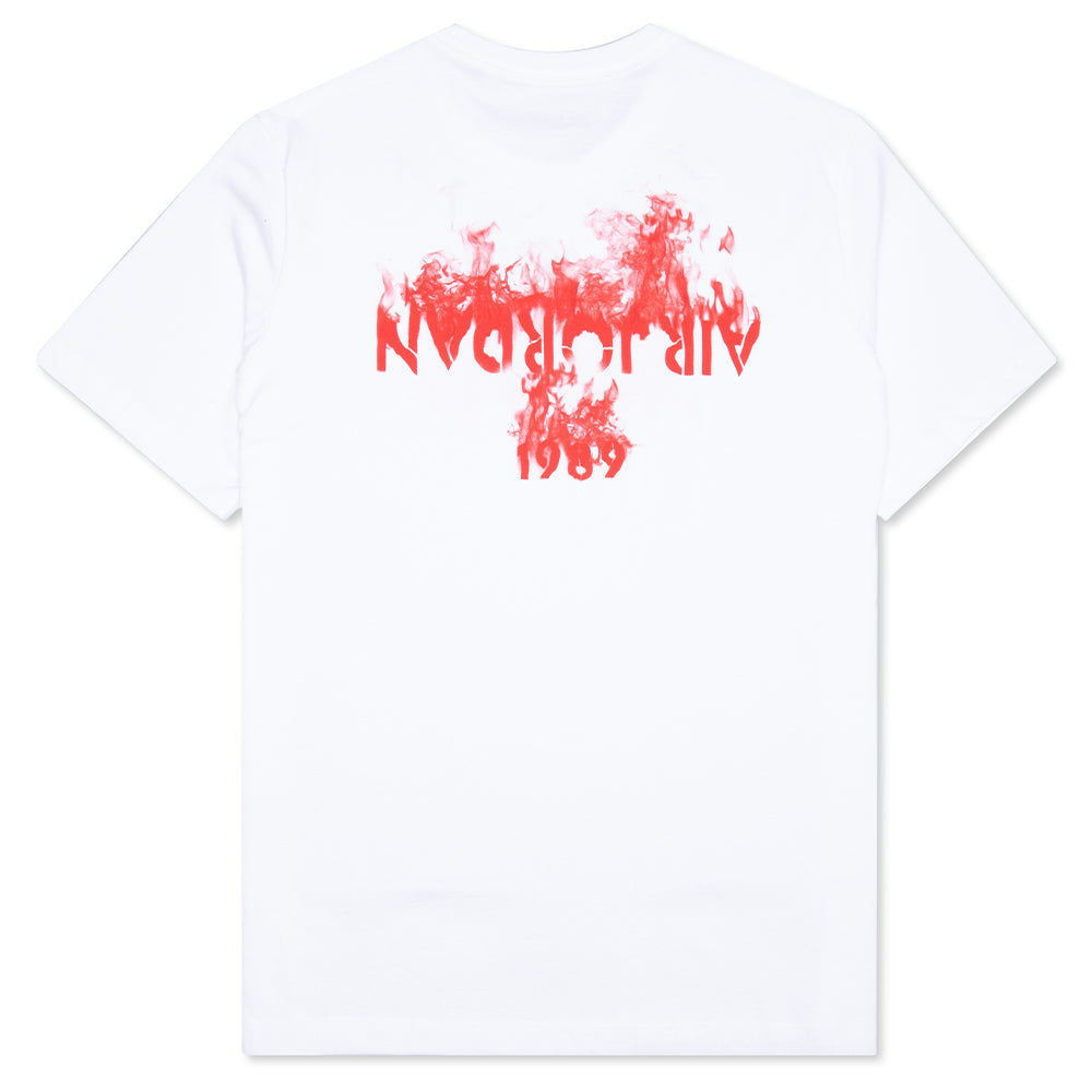AJ4 Graphic S/S T-Shirt - White/University Red