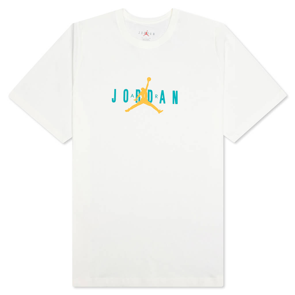 Air Jordan S/S Tee - Sail/New Emerald/Taxi