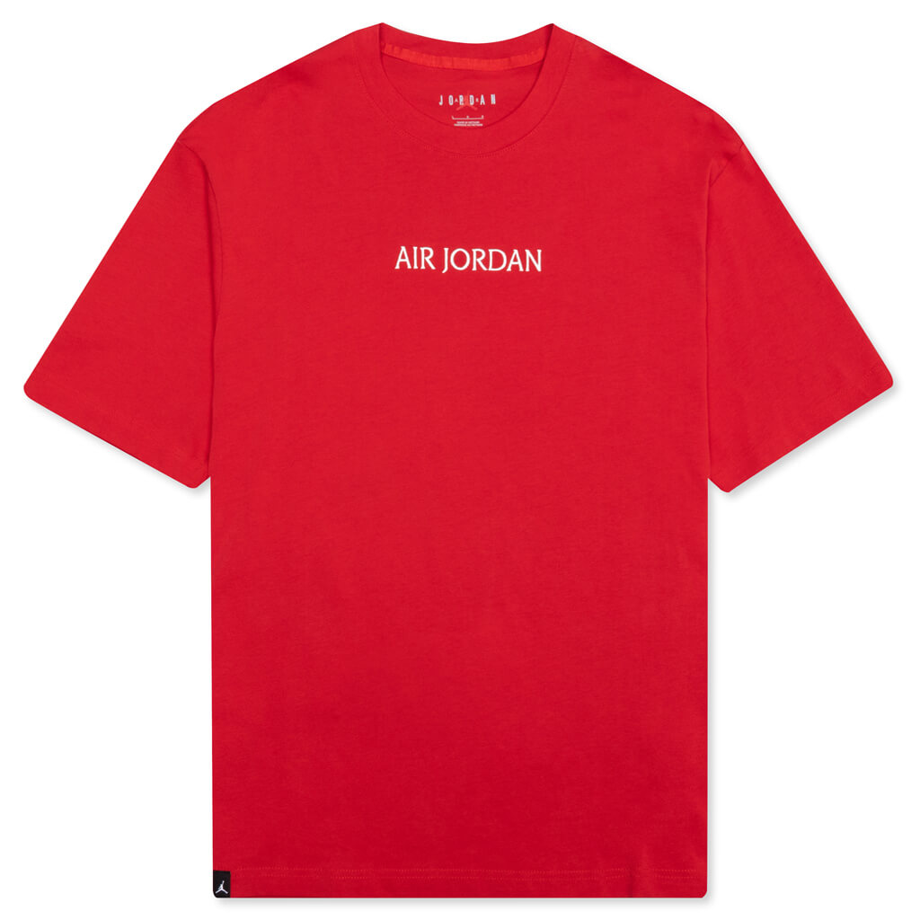 "Air Jordan" S/S T-Shirt - Fire Red/Sail