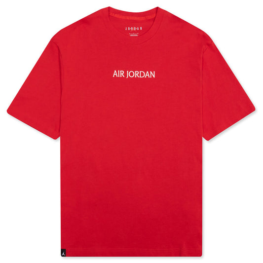 "Air Jordan" S/S T-Shirt - Fire Red/Sail
