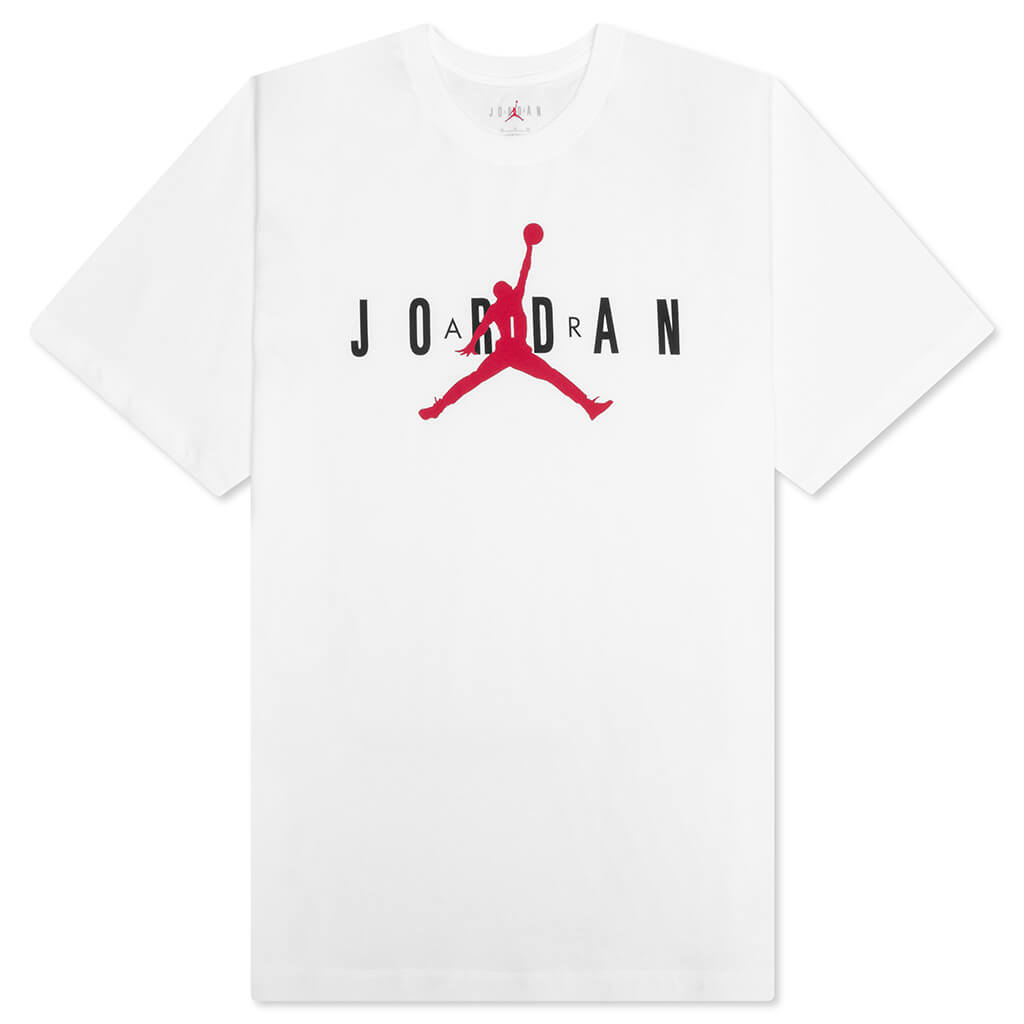 Air Jordan Wordmark T-Shirt - White/Black/Gym Red