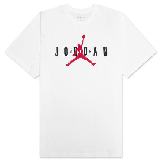 Air Jordan Wordmark T-Shirt - White/Black/Gym Red