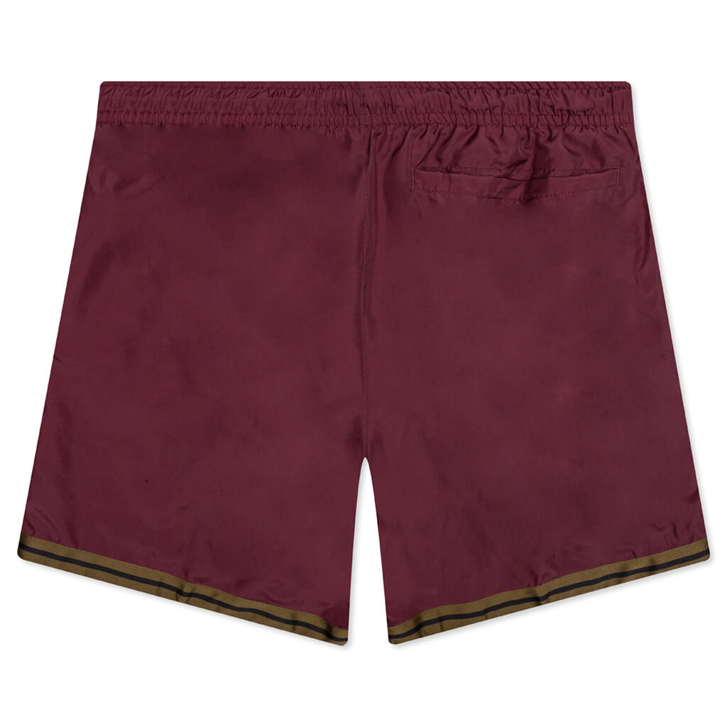 Essentails Woven Shorts - Cherrywood Red/White