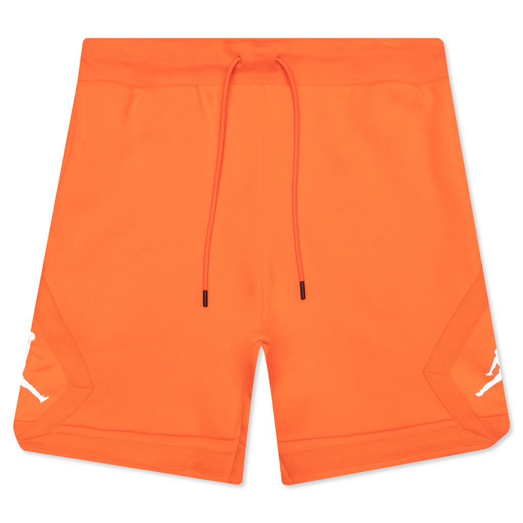 Essential Fleece Diamond Short - Orange/White