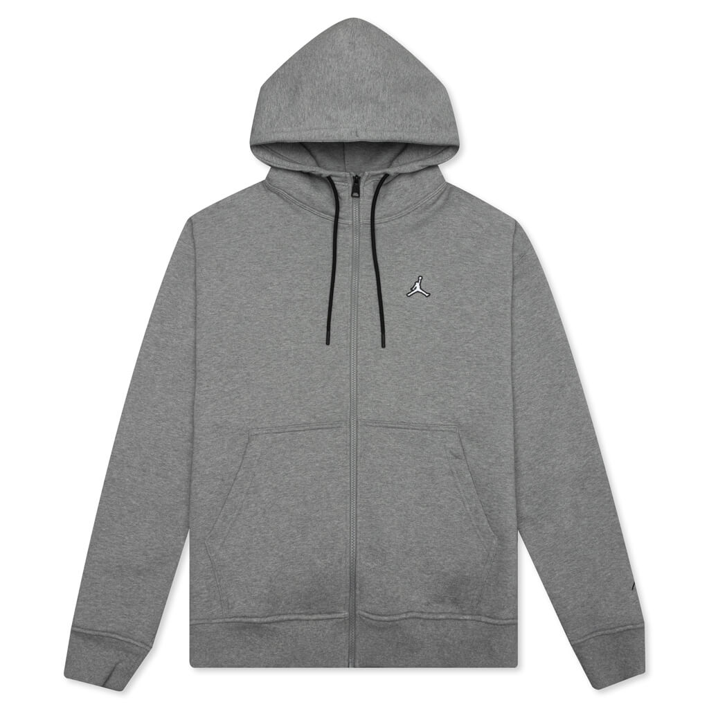 Essential Fleece Full-Zip Hoodie - Carbon Heather