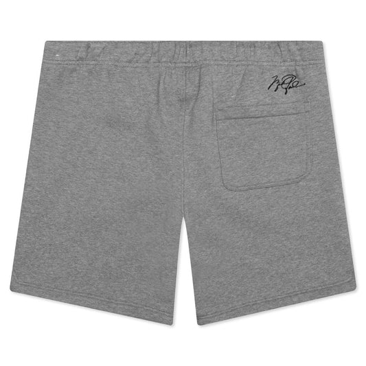 Essential Fleece Shorts - Carbon Heather/White