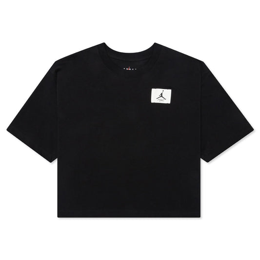 Essential Women's Boxy T-Shirt - Black/Gym Red