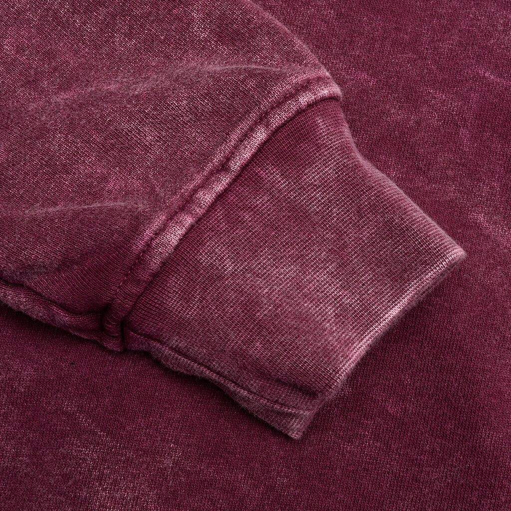 Essential Washed Fleece Hoodie - Cherrywood Red