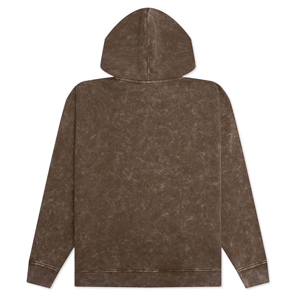 Essential Washed Fleece Hoodie - Light Olive