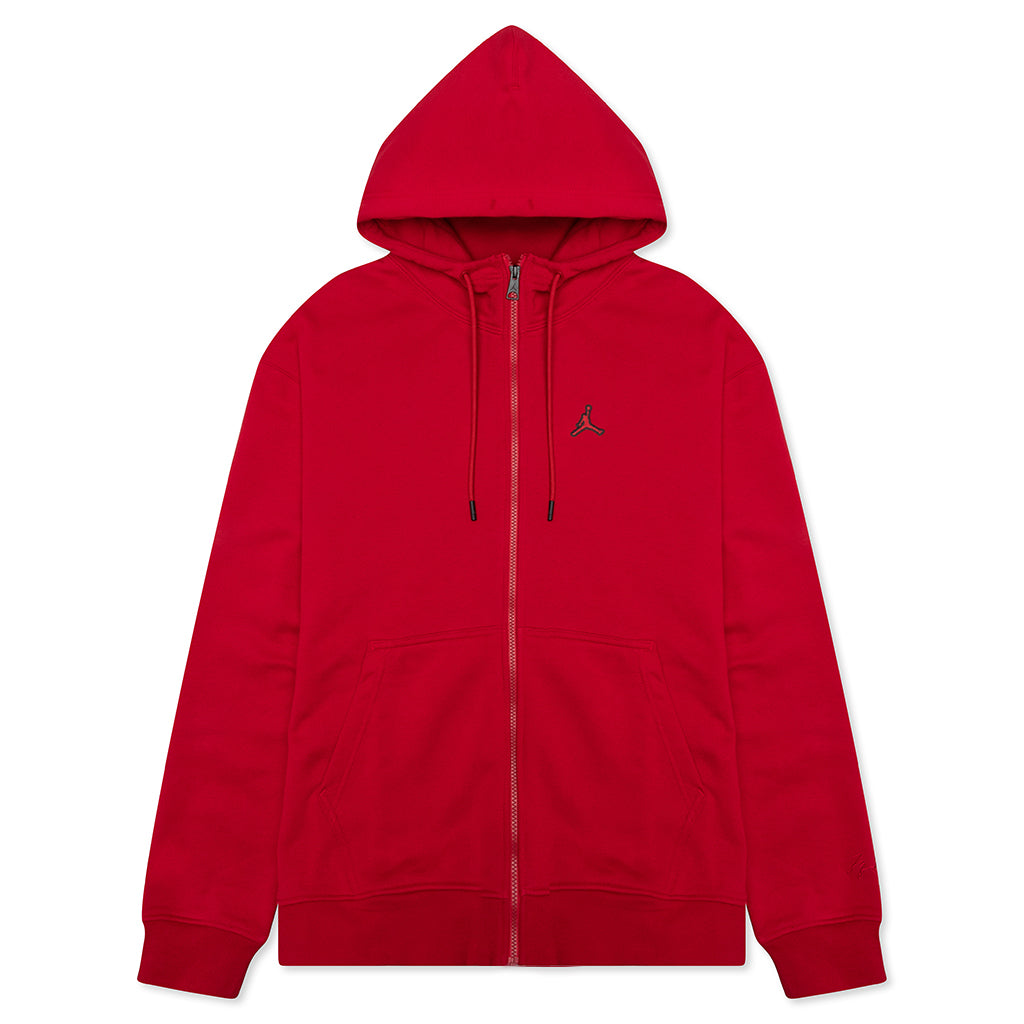 Essential Fleece Full-Zip Hoodie - Gym Red