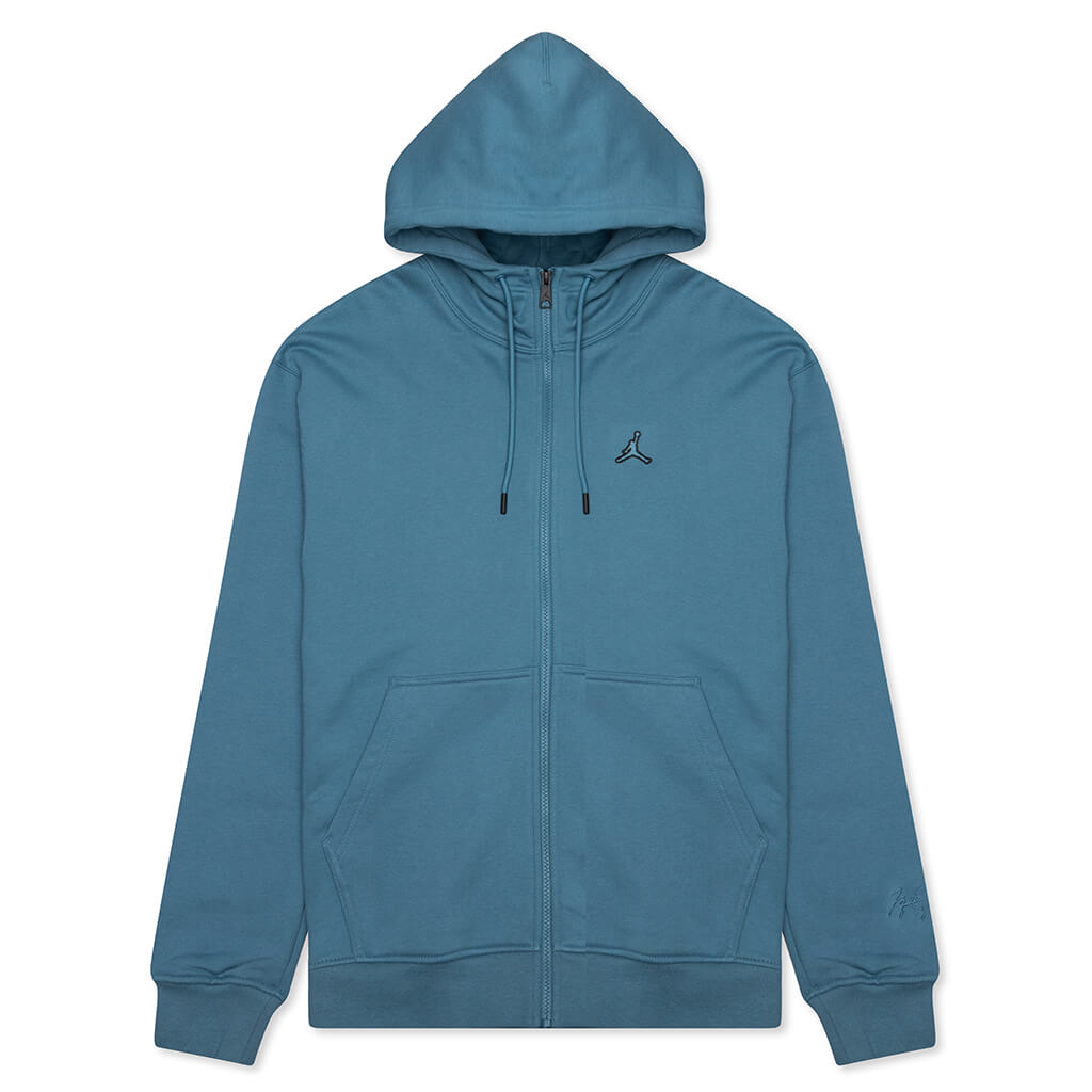 Essential Fleece Full-Zip Hoodie - Rift Blue