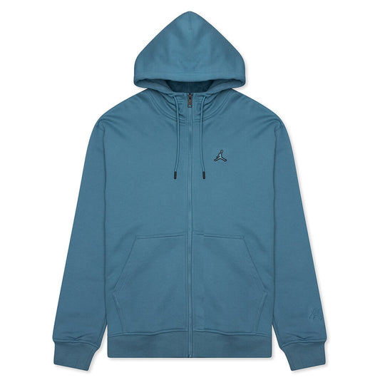 Essential Fleece Full-Zip Hoodie - Rift Blue