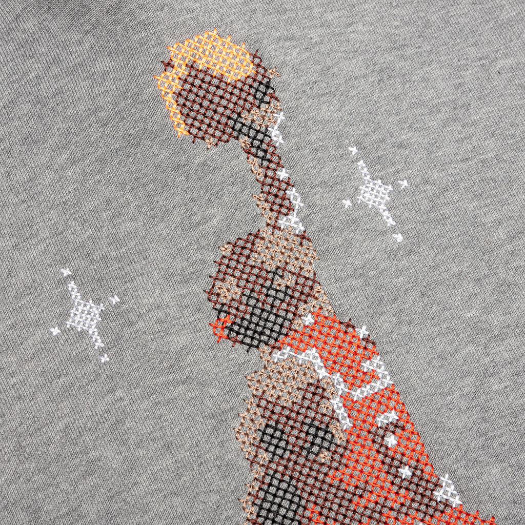 Essential Graphic Fleece Hoodie - Carbon Heather