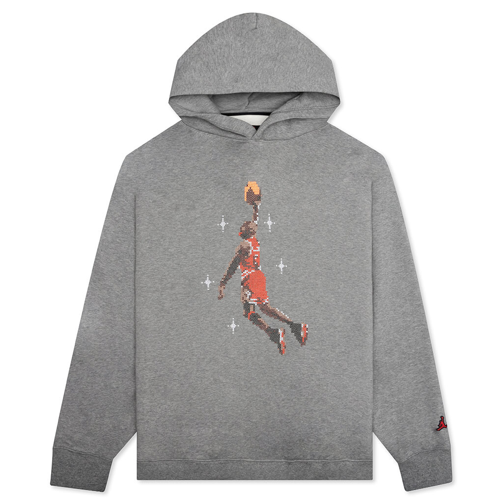 Essential Graphic Fleece Hoodie - Carbon Heather