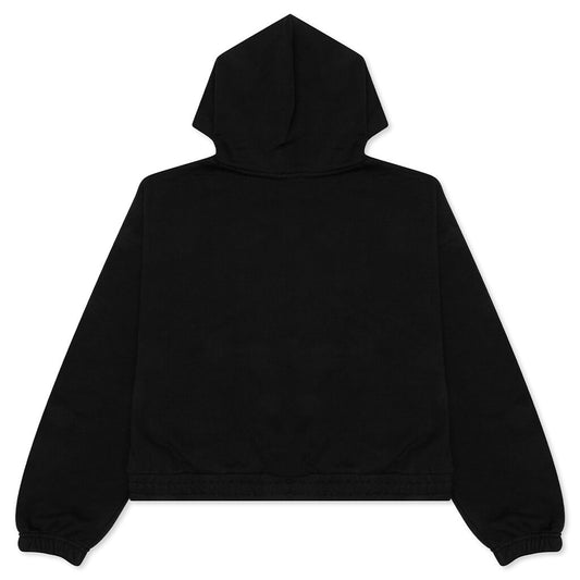 Essential Women's Fleece Hoodie - Black/Gym Red