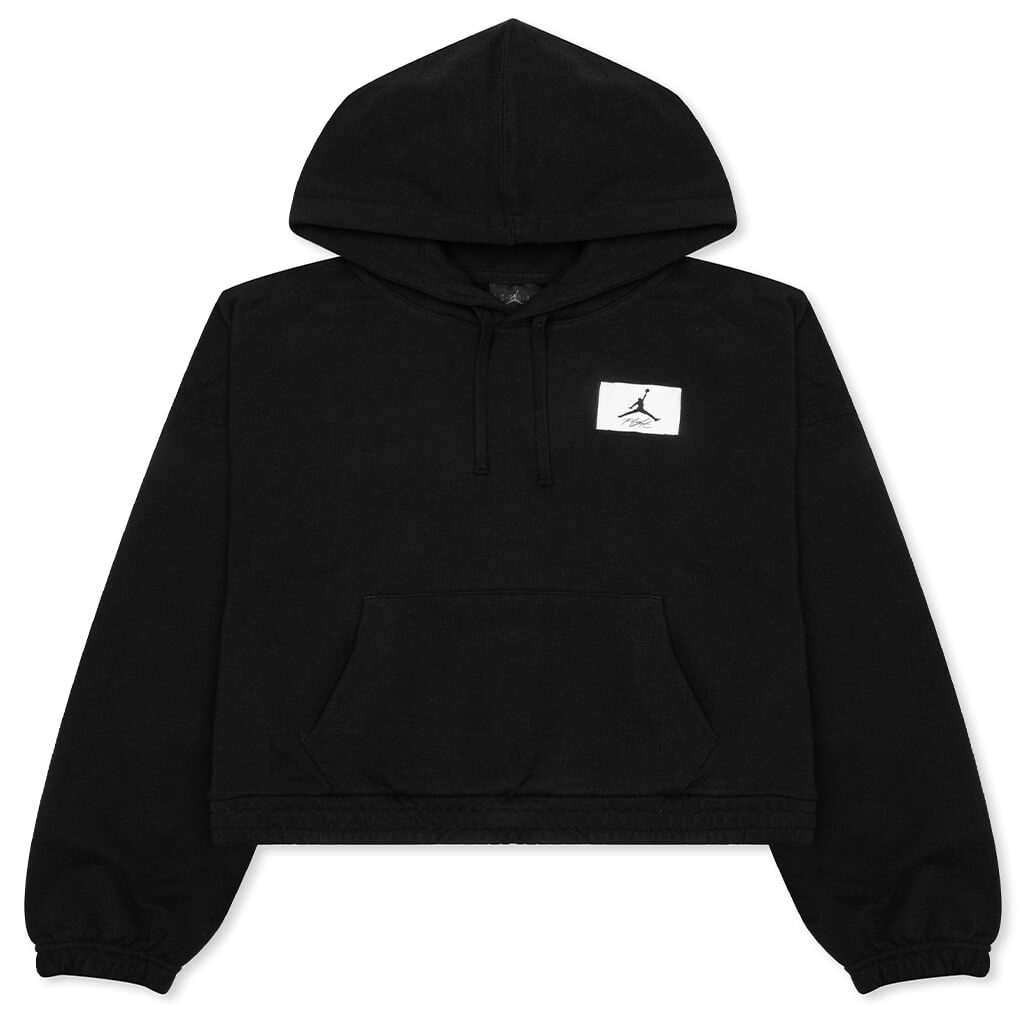 Essential Women's Fleece Hoodie - Black/Gym Red