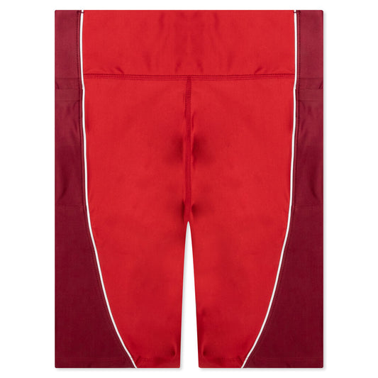 Essential Women's Mid-Rise Bike Shorts - Varsity Red/Team Red/Black
